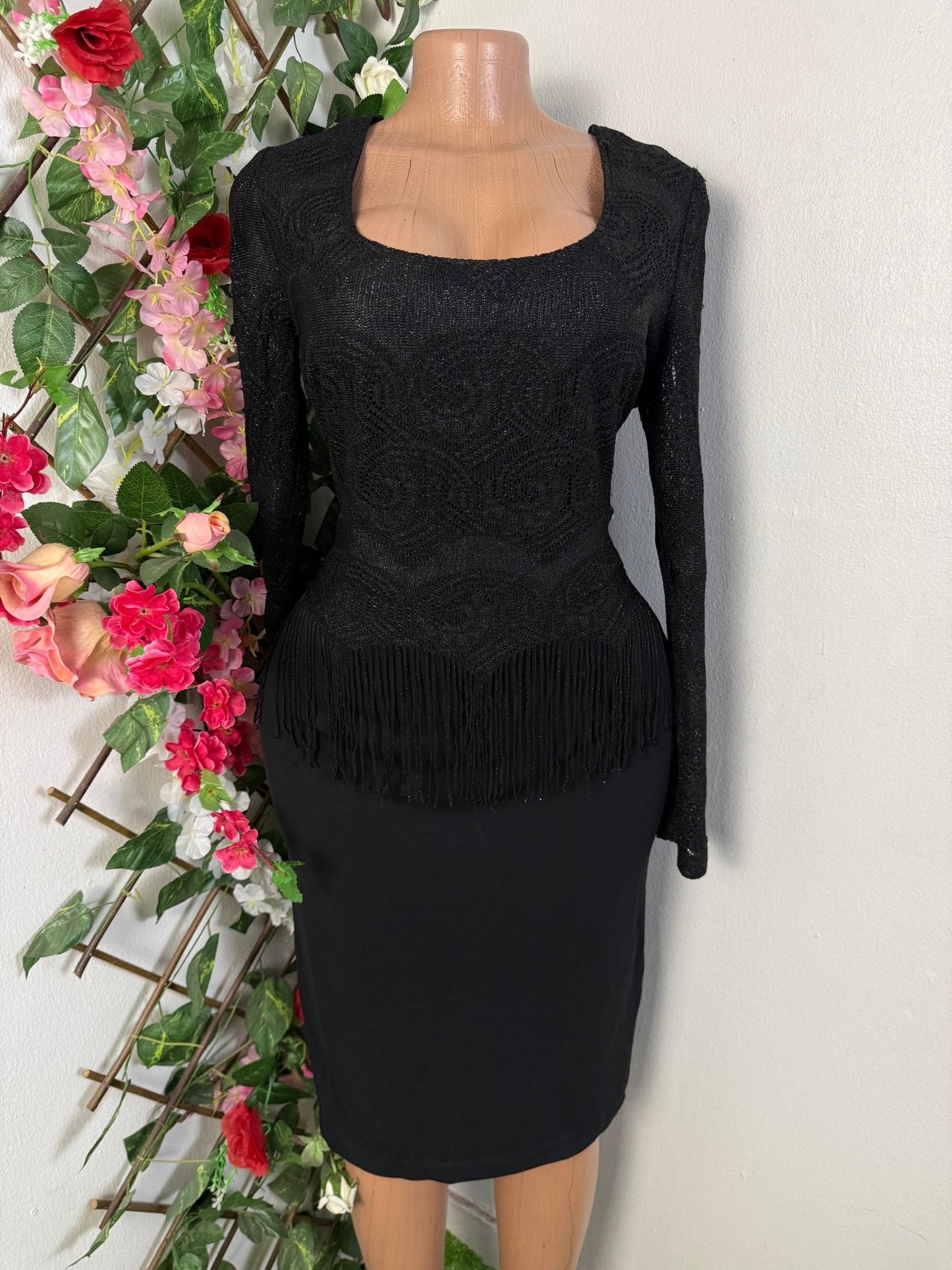 Robe droite manche longue - Perluna Store - kinshasa