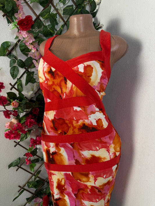 Robe droite mi longue a bretelle - Perluna Store - kinshasa