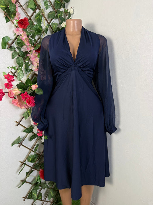 Robe évasé manche longue voilée - Perluna Store - kinshasa