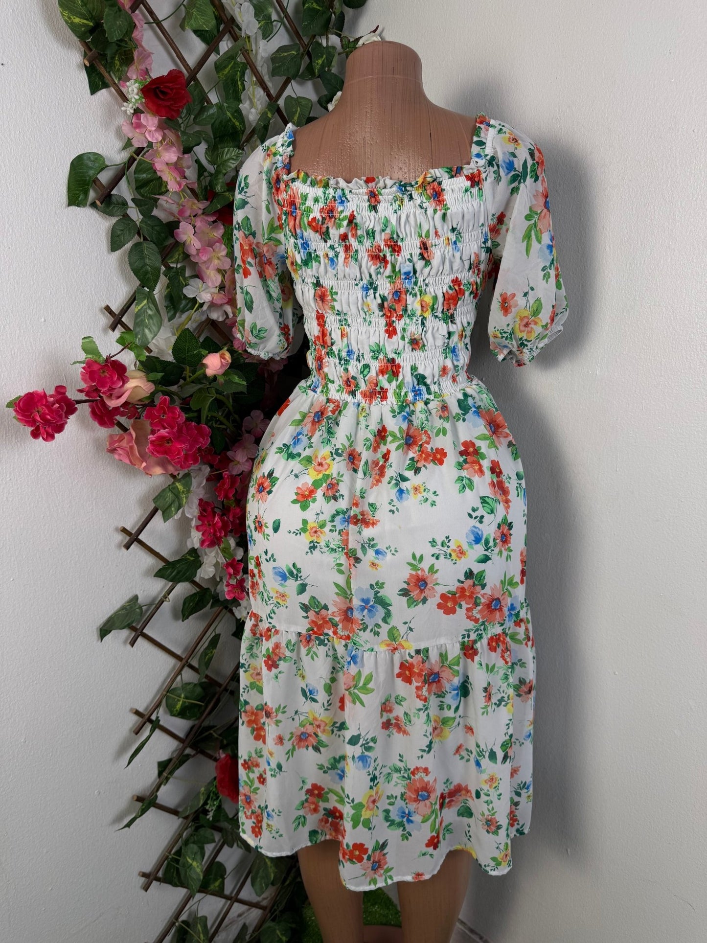 Robe évasée à imprimé floral - Perluna Store - kinshasa