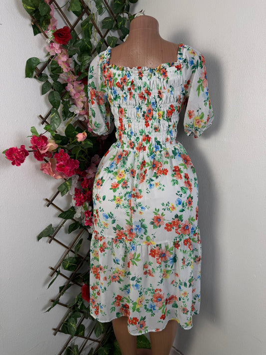 Robe évasée à imprimé floral - Perluna Store - kinshasa