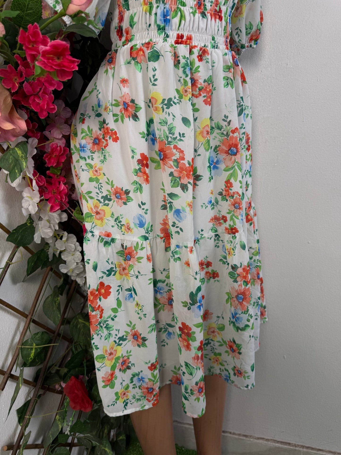 Robe évasée à imprimé floral - Perluna Store - kinshasa