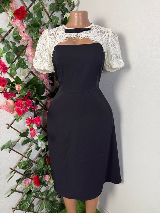 Robe évasée buste en dentelle - Perluna Store - kinshasa