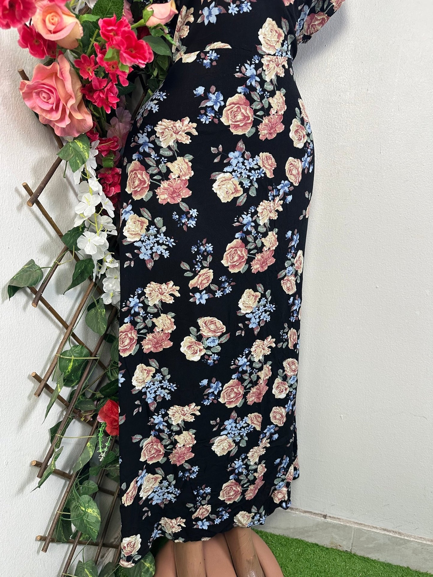 Robe évasée impimée fleurie - Perluna Store - kinshasa