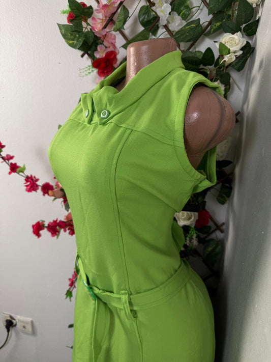 Robe évasée sans manche ceinturé - Perluna Store - kinshasa