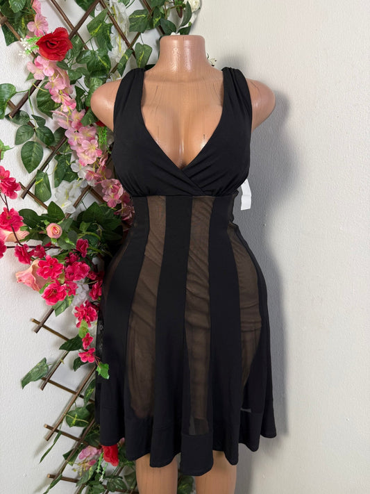 Robe évasée voilée sans manche - Perluna Store - kinshasa