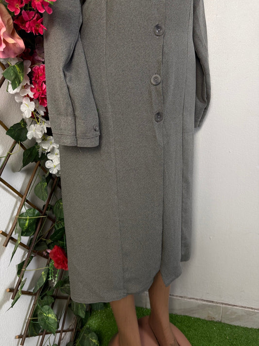 Robe longue à bouton colle chemise - Perluna Store - kinshasa