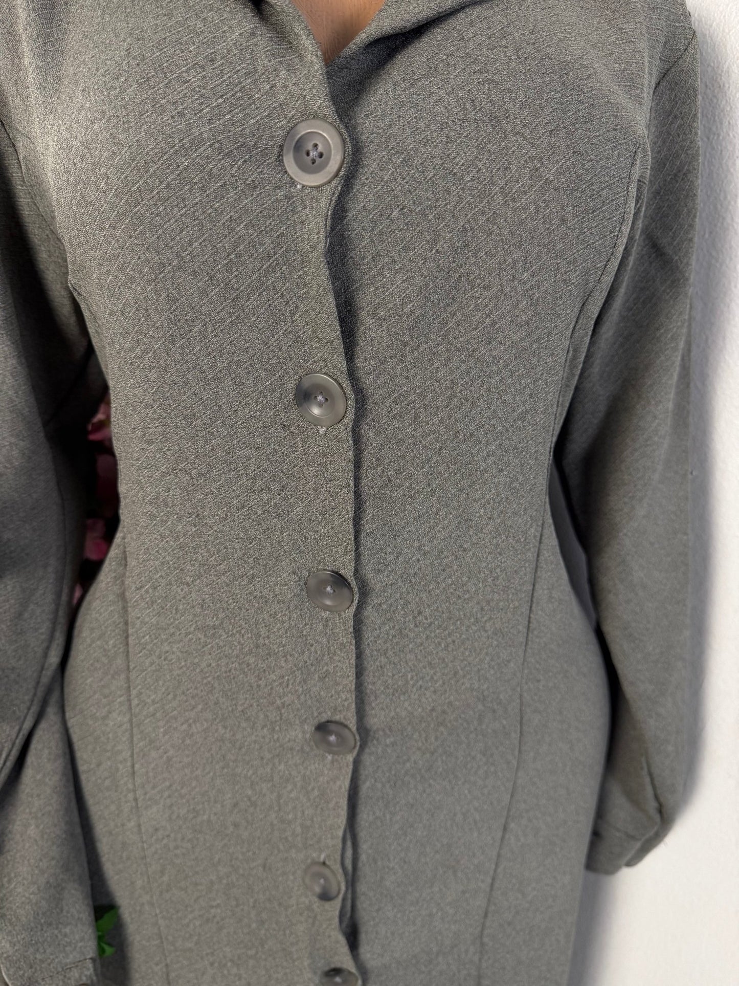 Robe longue à bouton colle chemise - Perluna Store - kinshasa