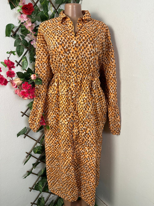 Robe longue à bouton manche longue  - Perluna Store - kinshasa