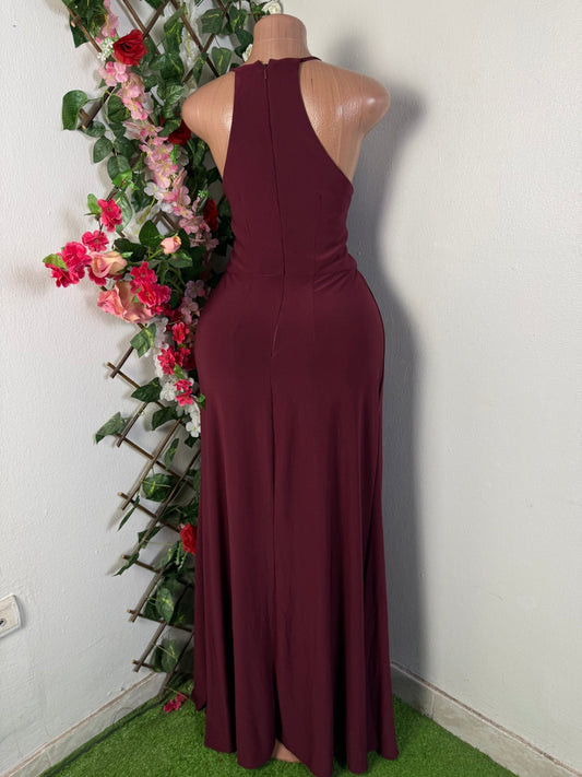 Robe longue à fine bretelle drapée - Perluna Store - kinshasa