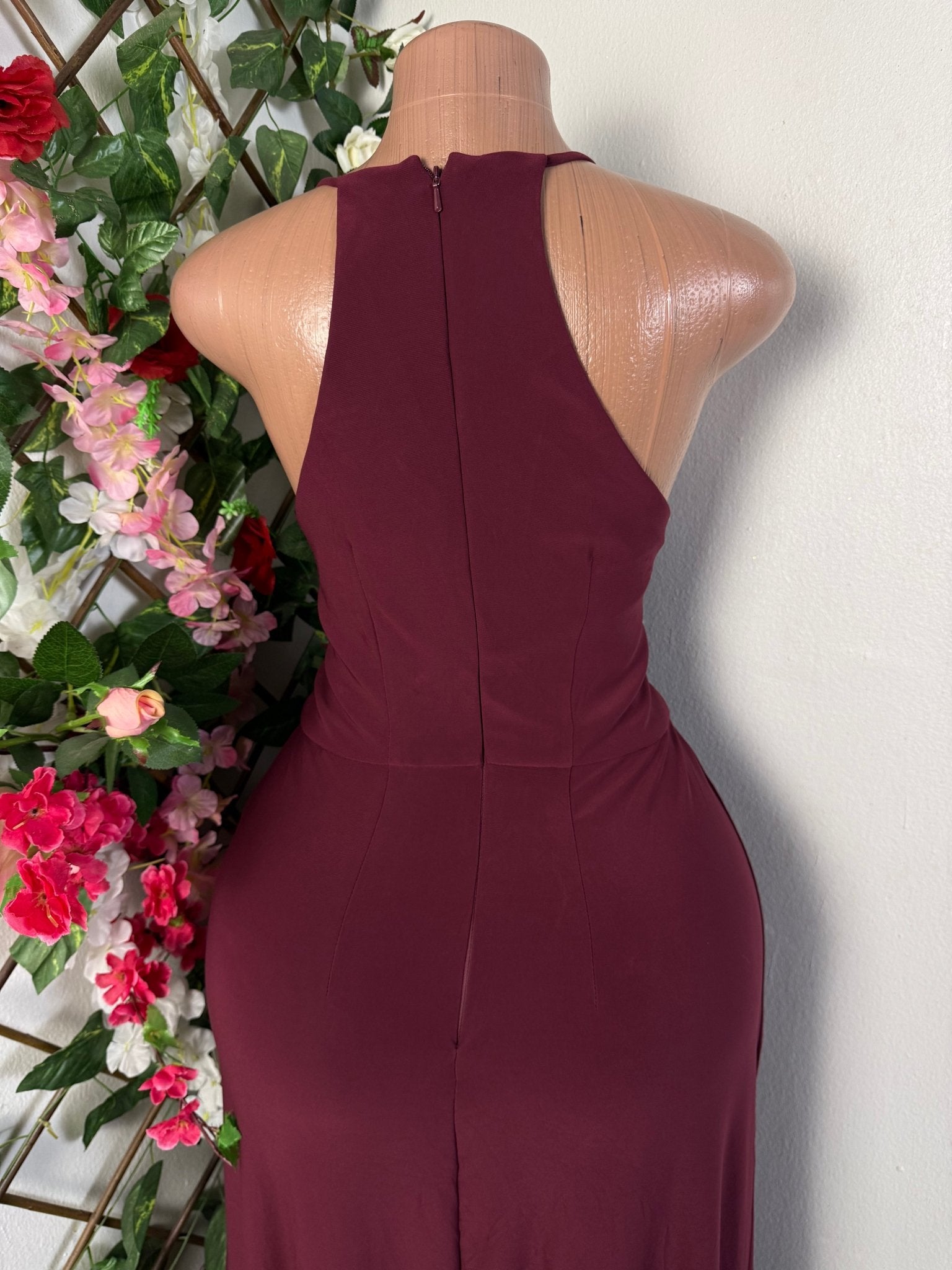 Robe longue à fine bretelle drapée - Perluna Store - kinshasa