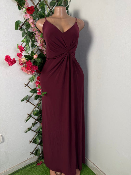 Robe longue à fine bretelle drapée - Perluna Store - kinshasa