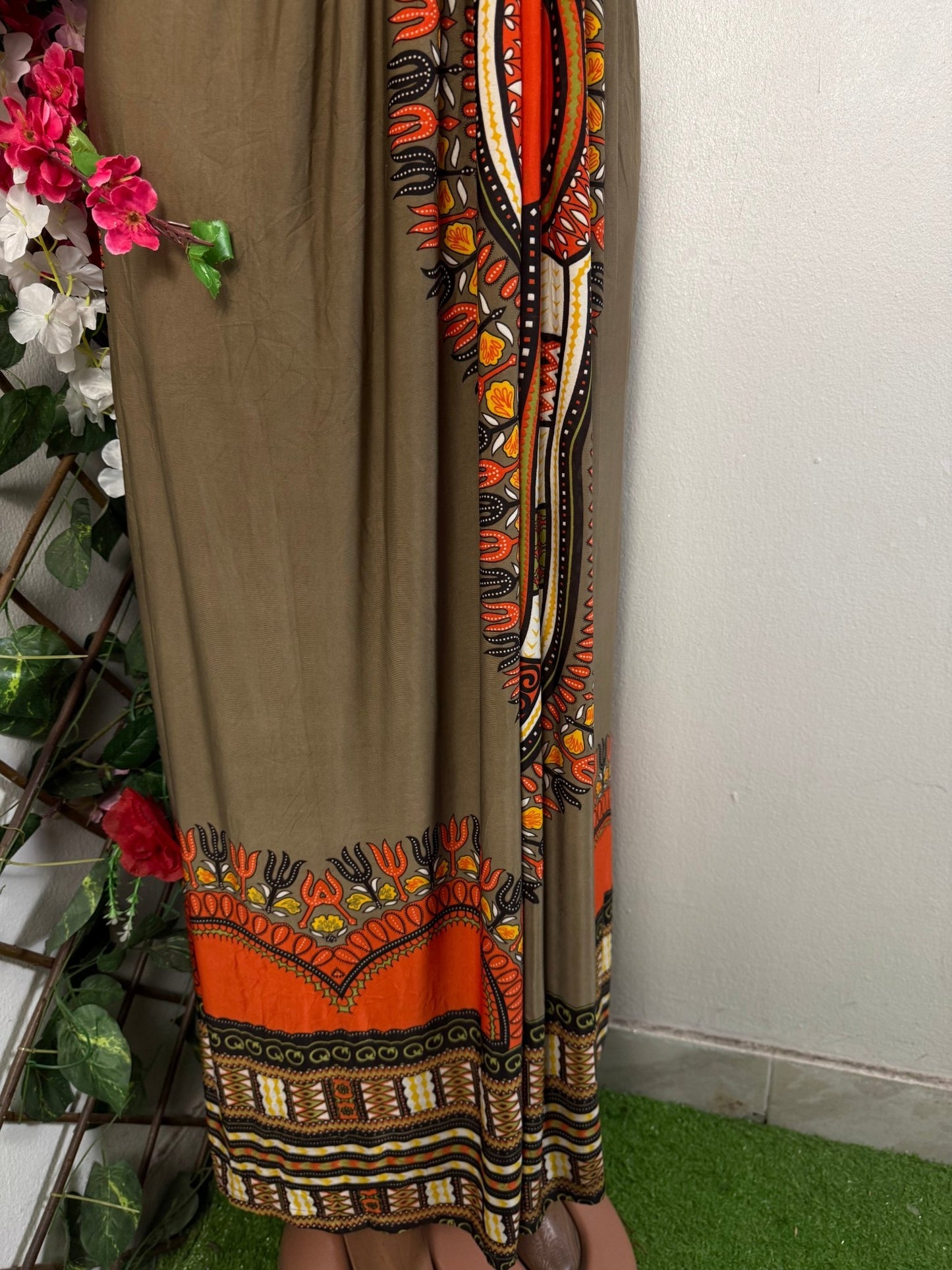 Robe longue à imprimer pagne africaine - Perluna Store - kinshasa