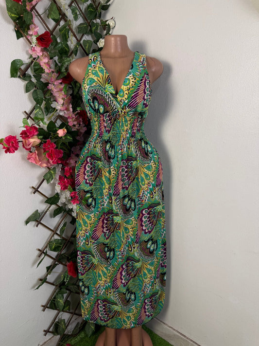 Robe longue cintré colle en v - Perluna Store - kinshasa