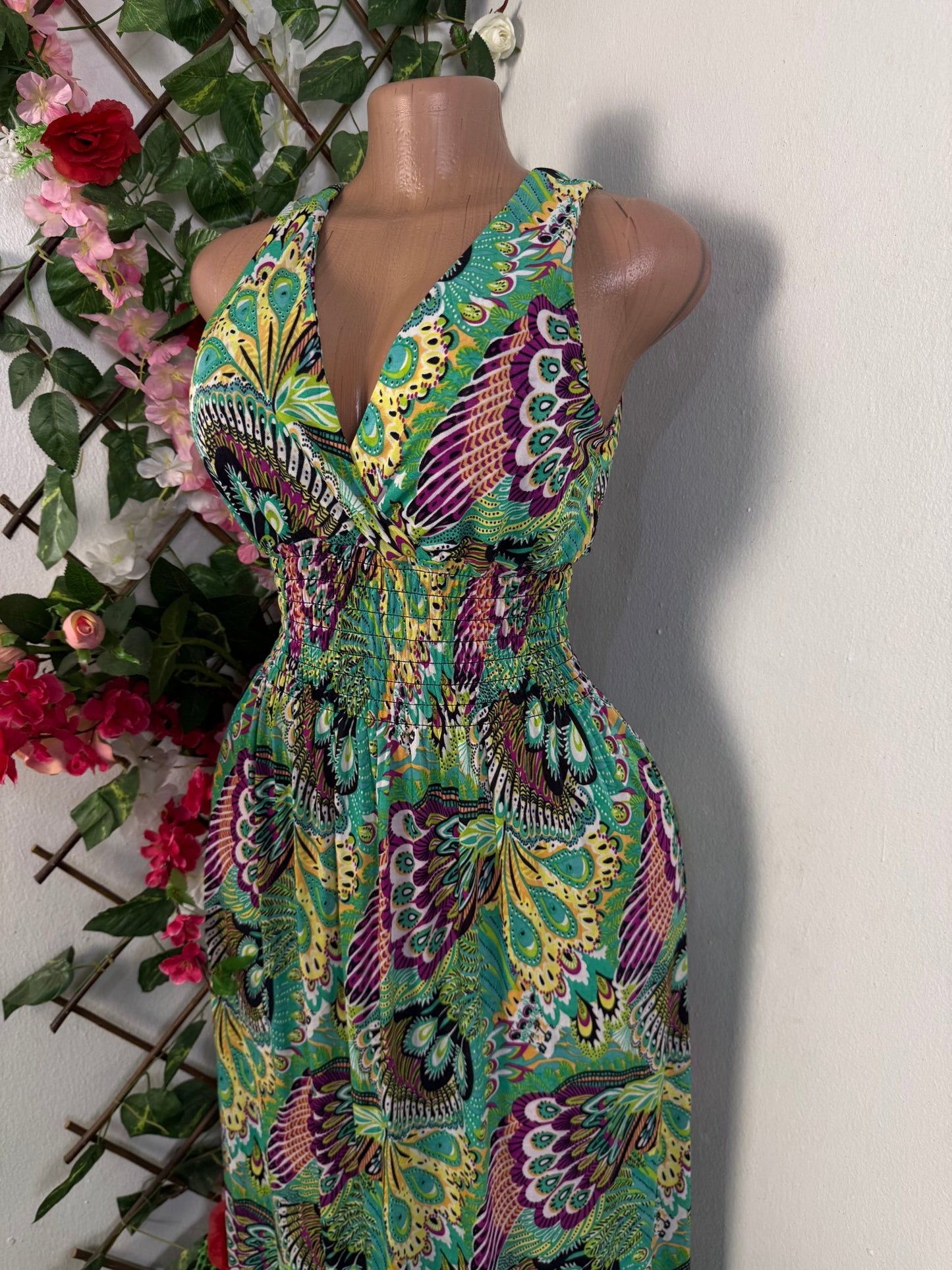 Robe longue cintré colle en v - Perluna Store - kinshasa
