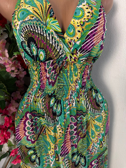 Robe longue cintré colle en v - Perluna Store - kinshasa