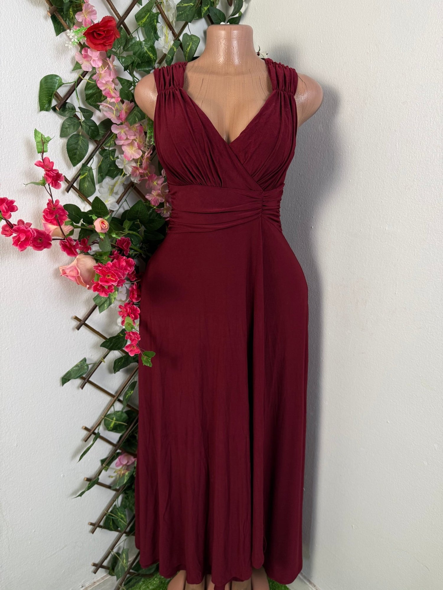 Robe longue cintrer sans manche - Perluna Store - kinshasa