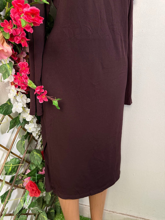 Robe longue décolleté bardeau  - Perluna Store - kinshasa