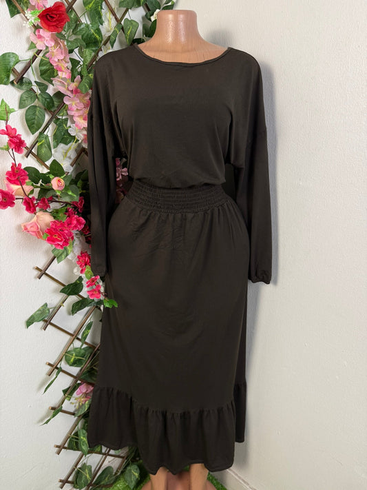 Robe longue décontracter a manche longue - Perluna Store - kinshasa
