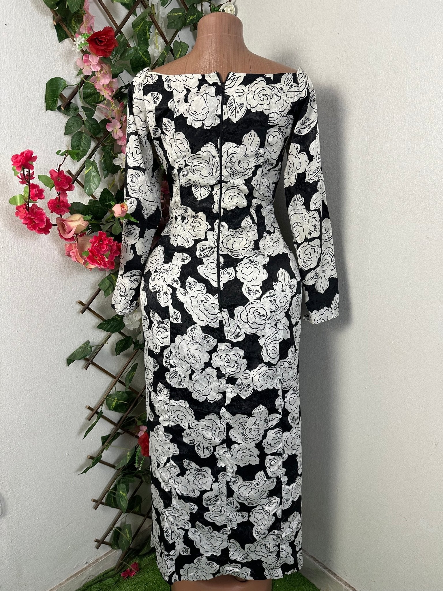 Robe longue drapé avec fente - Perluna Store - kinshasa