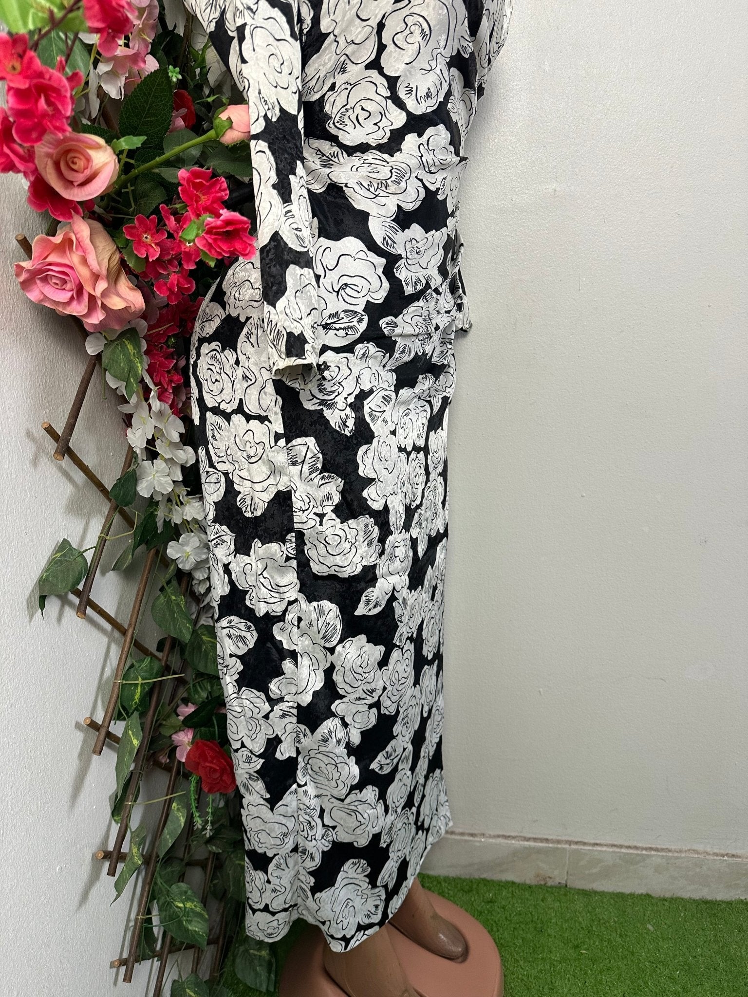 Robe longue drapé avec fente - Perluna Store - kinshasa