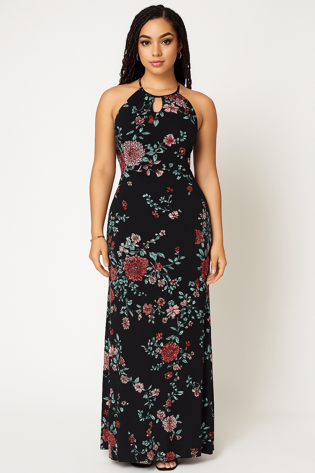 Robe longue évasée sans manche - Perluna Store - kinshasa
