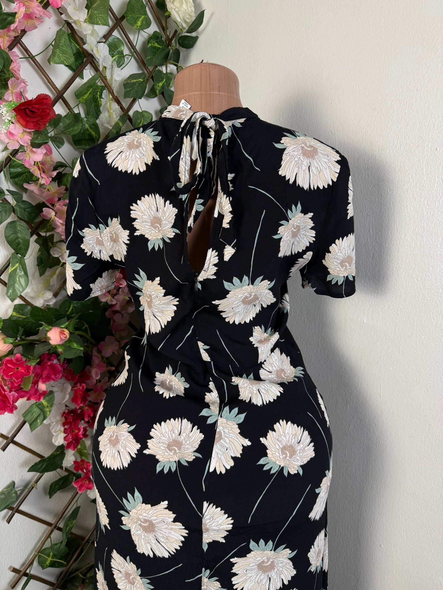 Robe longue fleurie manche courte - Perluna Store - kinshasa