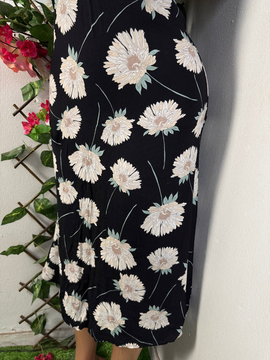 Robe longue fleurie manche courte - Perluna Store - kinshasa