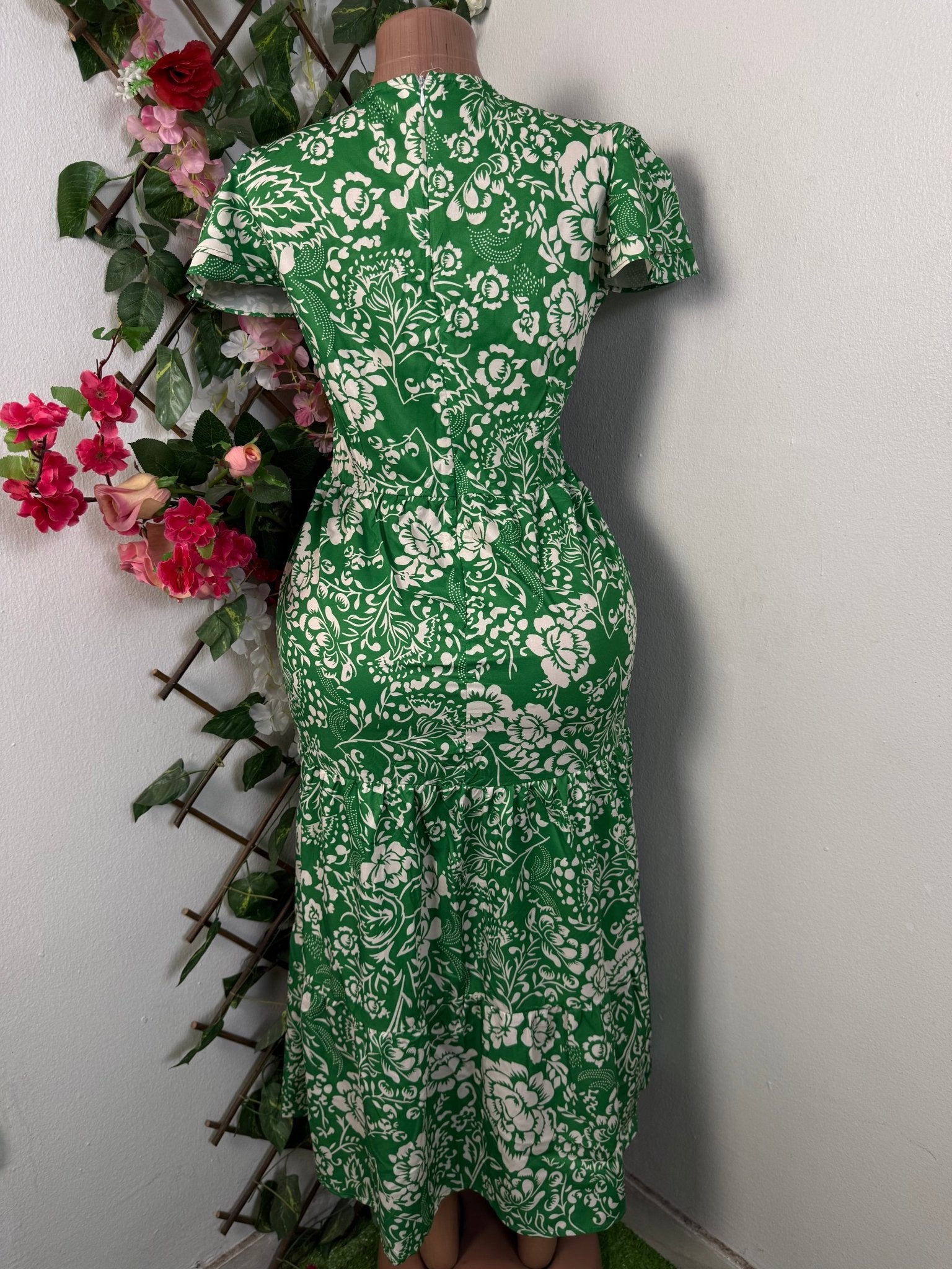 Robe longue imprimé floral - Perluna Store - kinshasa