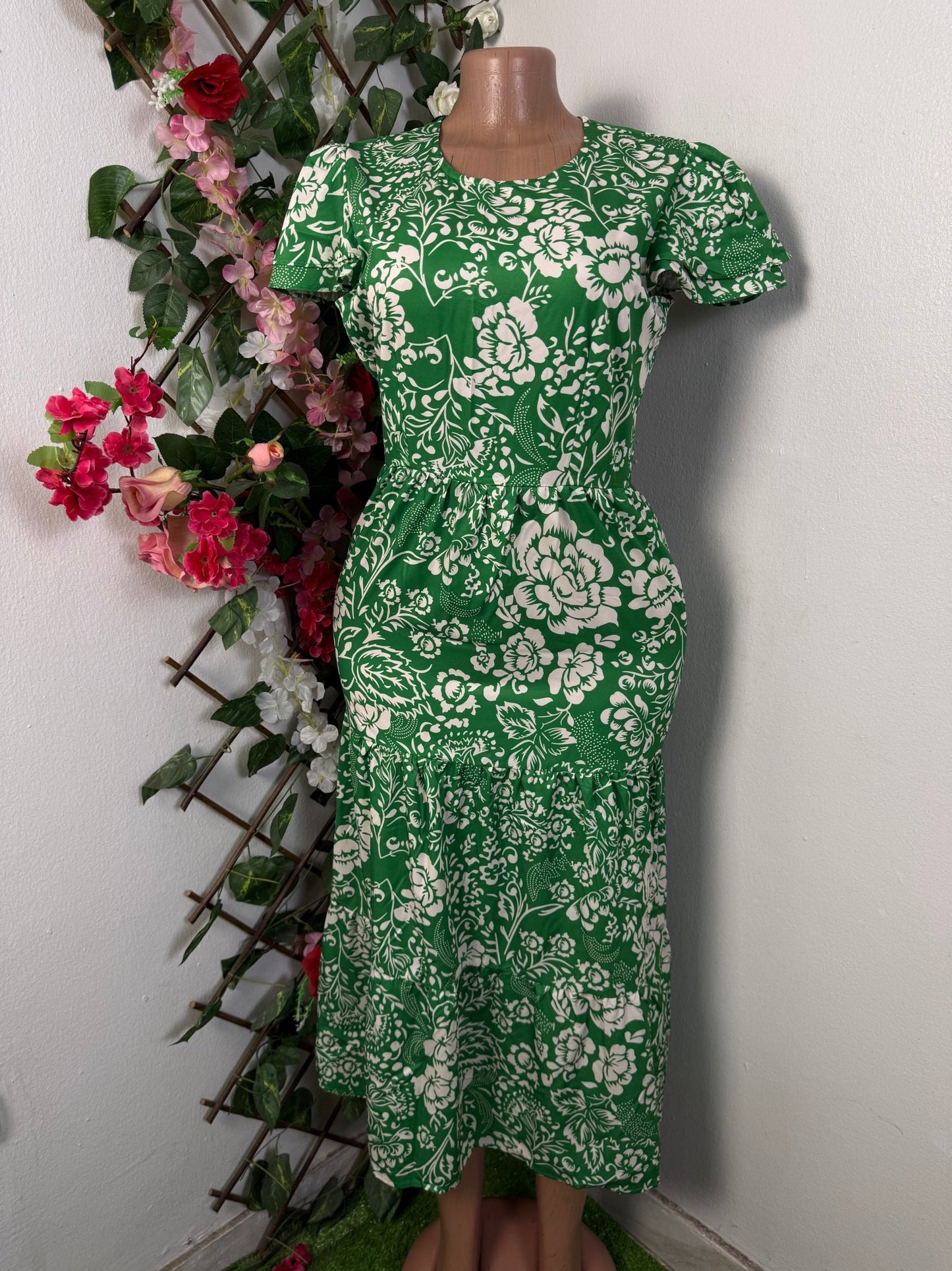 Robe longue imprimé floral - Perluna Store - kinshasa