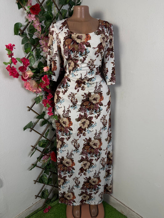 Robe longue manche 3/4  - Perluna Store - kinshasa