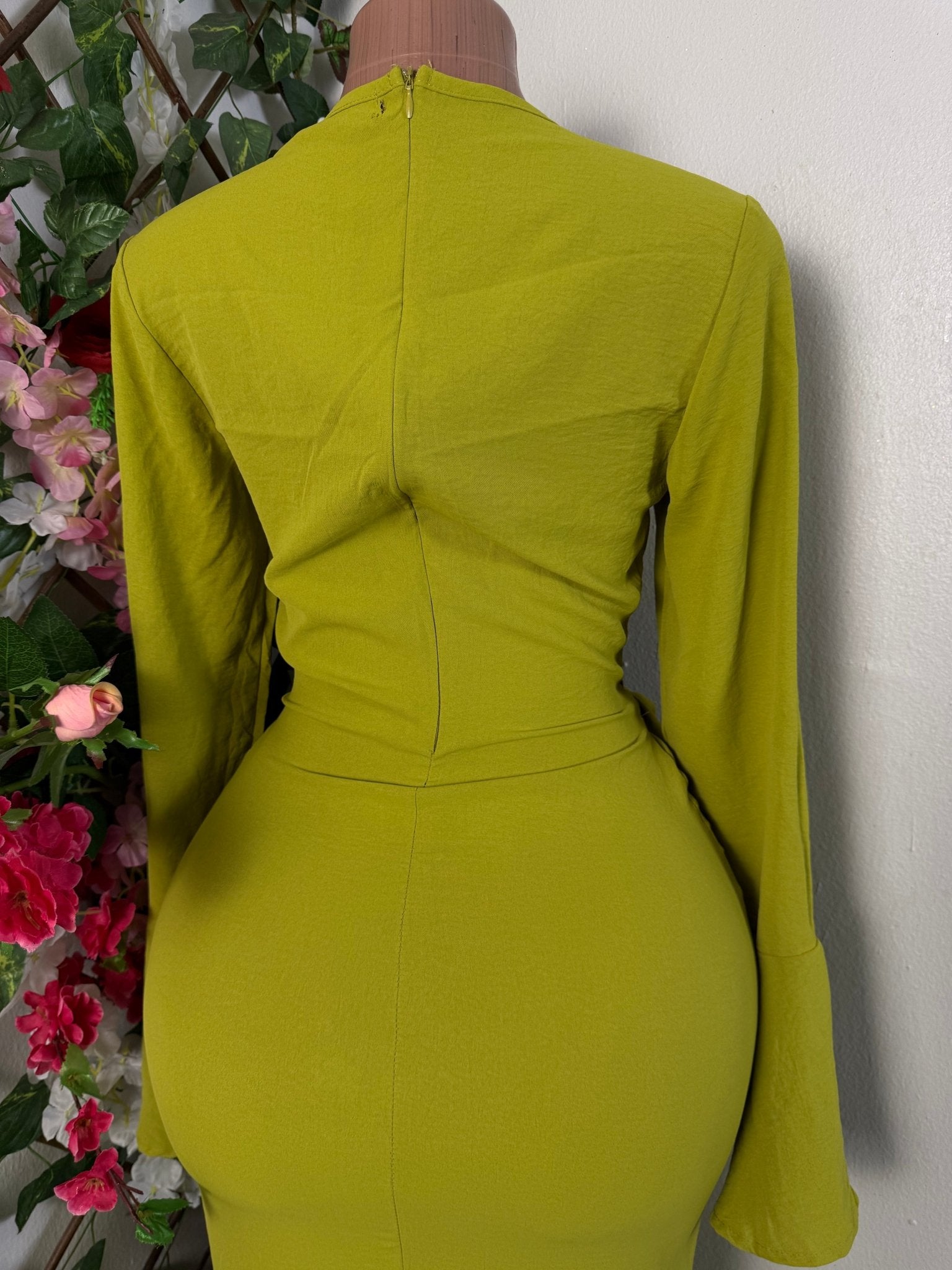 Robe longue manche longue volant - Perluna Store - kinshasa