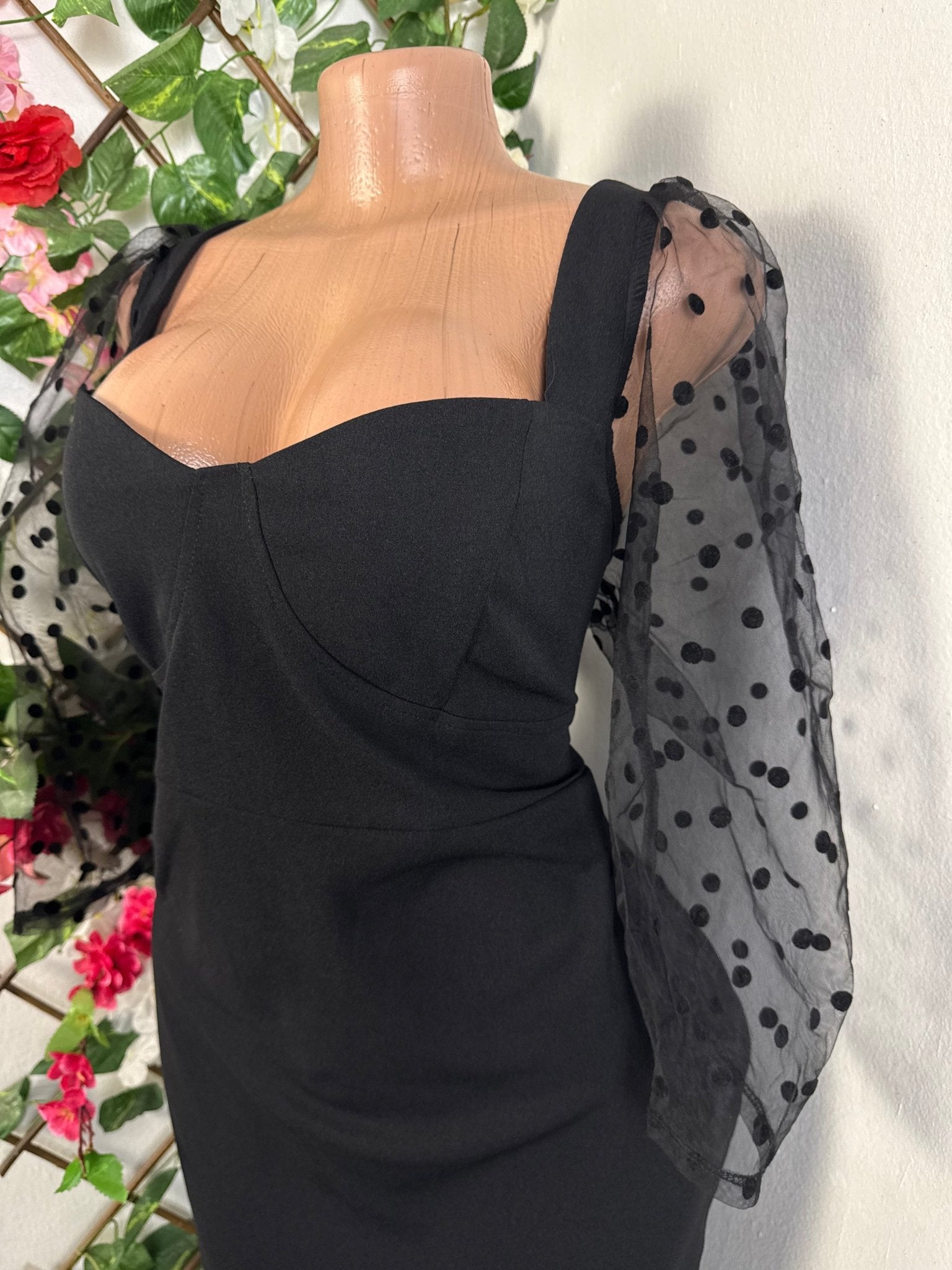 Robe longue manche voilée 3/4  - Perluna Store - kinshasa