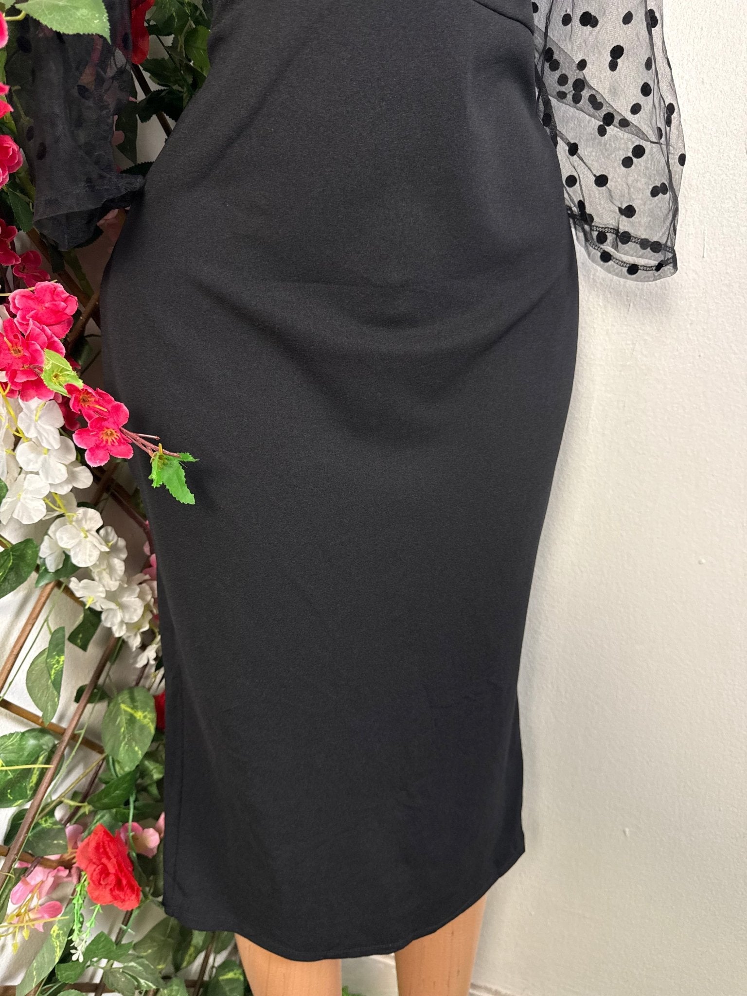 Robe longue manche voilée 3/4  - Perluna Store - kinshasa