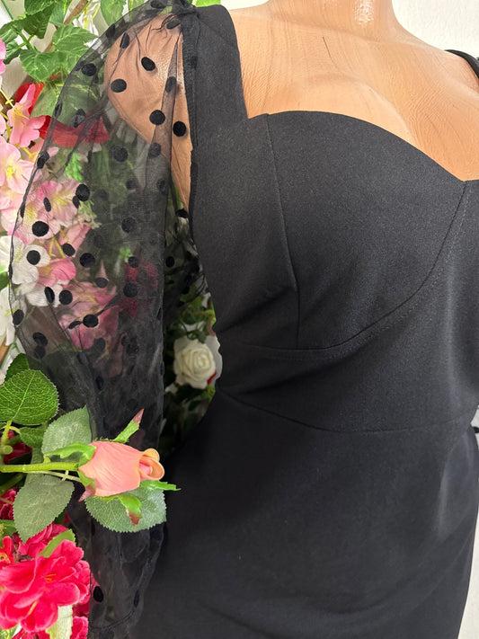 Robe longue manche voilée 3/4  - Perluna Store - kinshasa