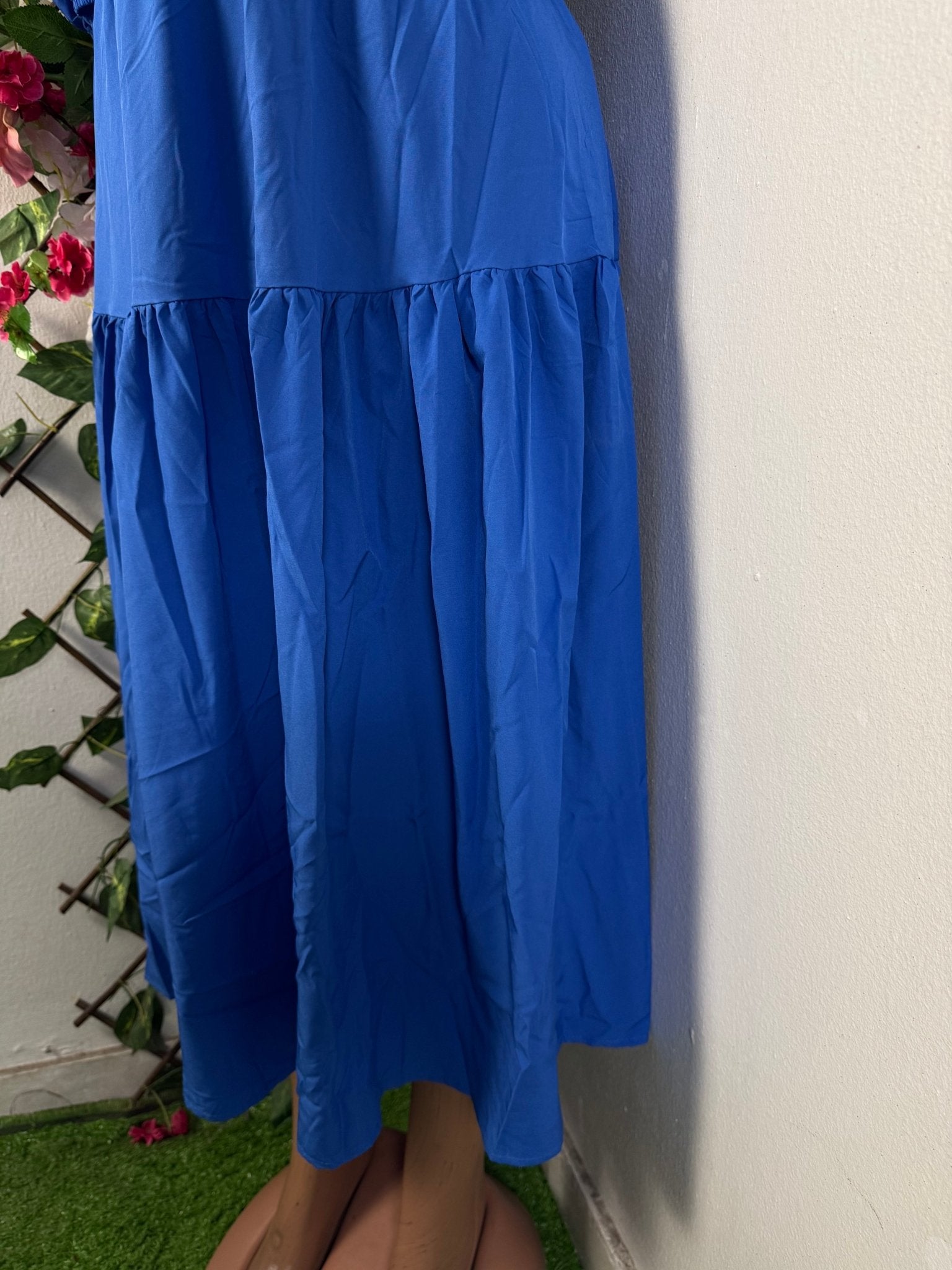 Robe longue manches courtes bouffante - Perluna Store - kinshasa