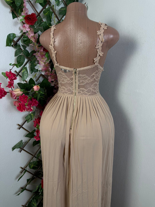 Robe longue plissé à bretelle - Perluna Store - kinshasa