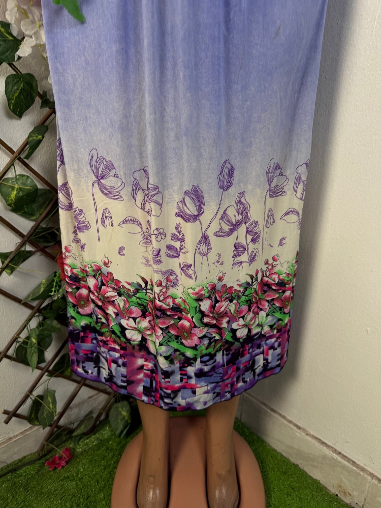 Robe longue taille élastique fleurie  - Perluna Store - kinshasa