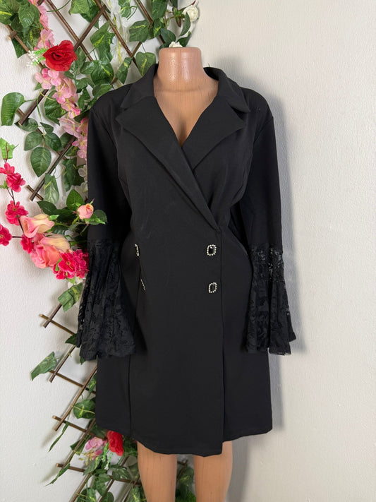 Robe mi longue a bouton colle veste - Perluna Store - kinshasa