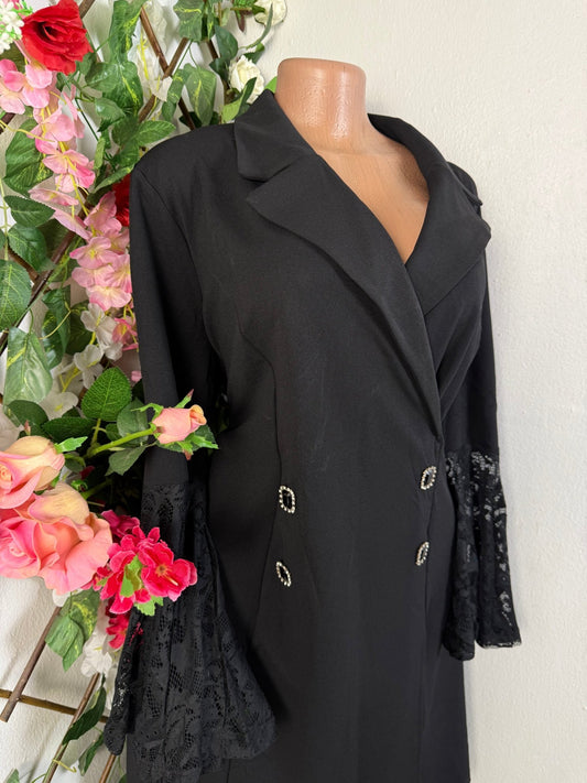 Robe mi longue a bouton colle veste - Perluna Store - kinshasa