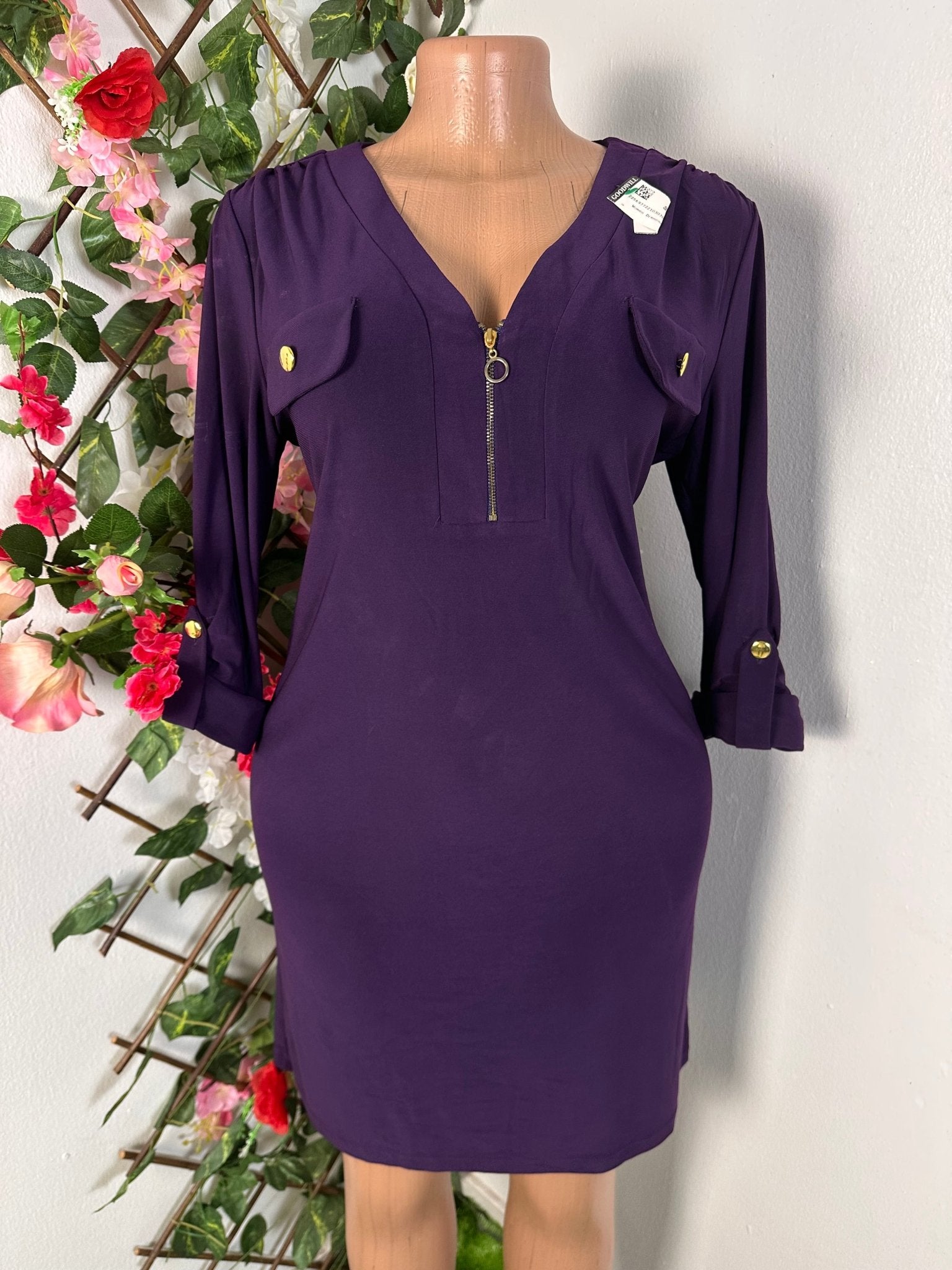 Robe mi longue casual à fermure éclaire devant - Perluna Store - kinshasa