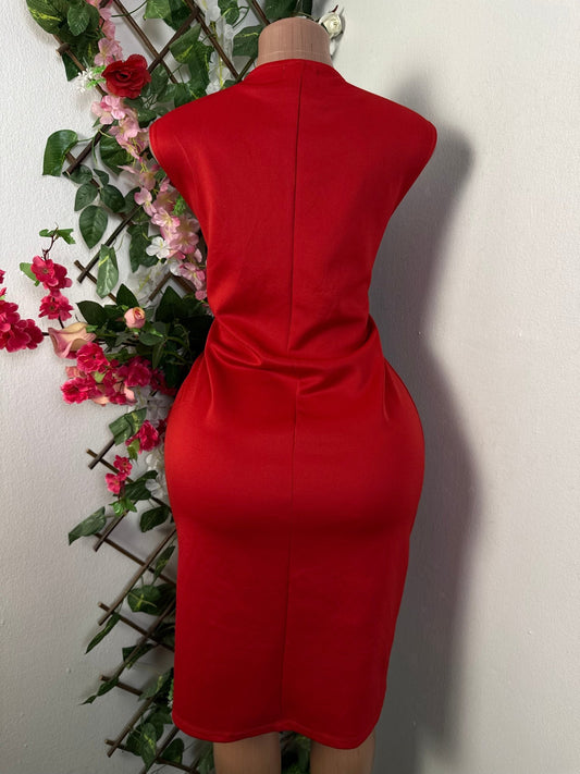 Robe mi longue colle carrée  - Perluna Store - kinshasa