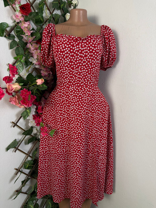 Robe mi longue évasé manche courte (Copie) - Perluna Store - kinshasa