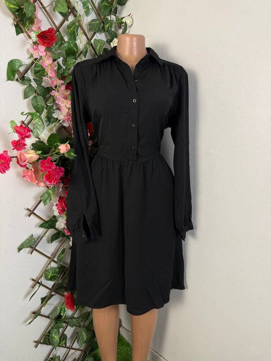 Robe mi longue évasée long manche - Perluna Store - kinshasa