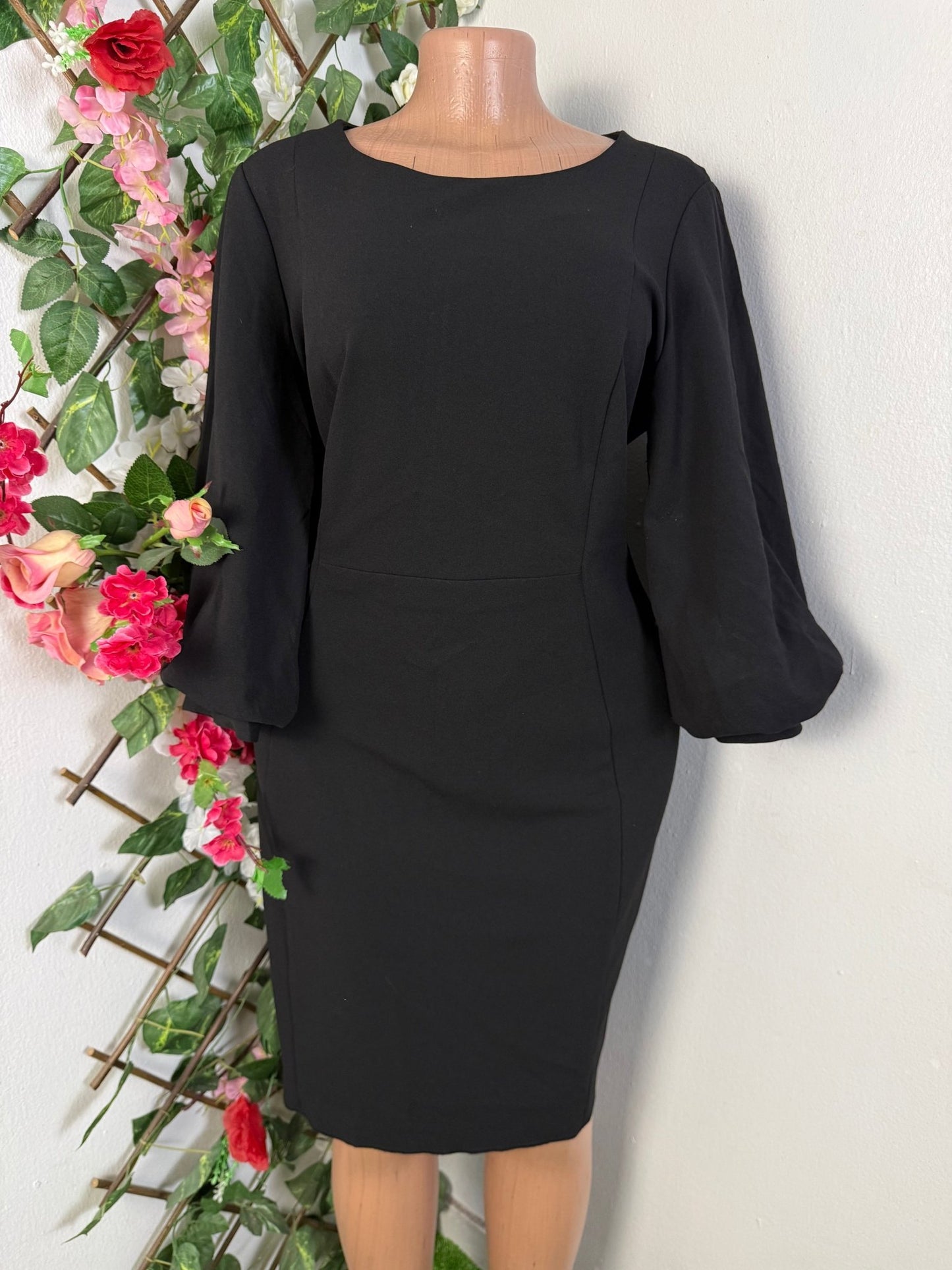 Robe mi longue manche bouffi  - Perluna Store - kinshasa
