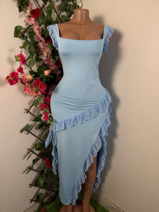 Robe moulante à fente asymétrique - Perluna Store - kinshasa