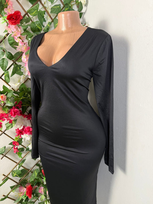 Robe moulante a long manche - Perluna Store - kinshasa