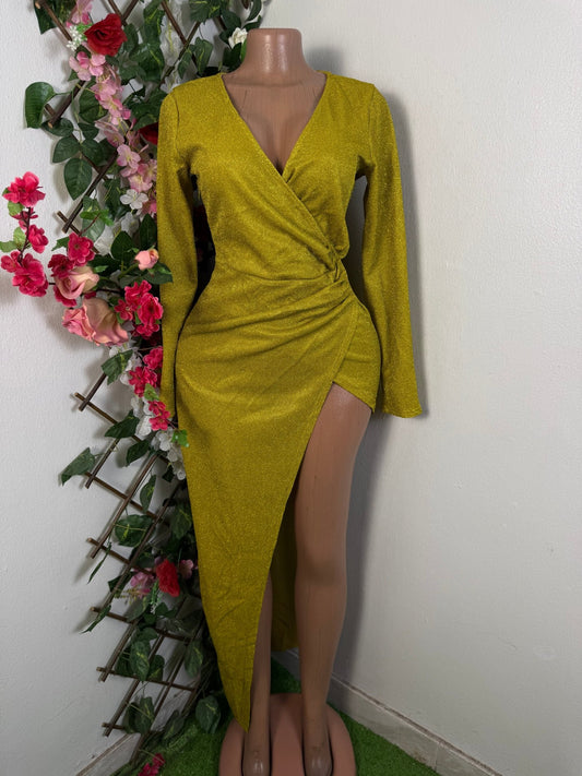 Robe moulante à paillettes long fente  - Perluna Store - kinshasa