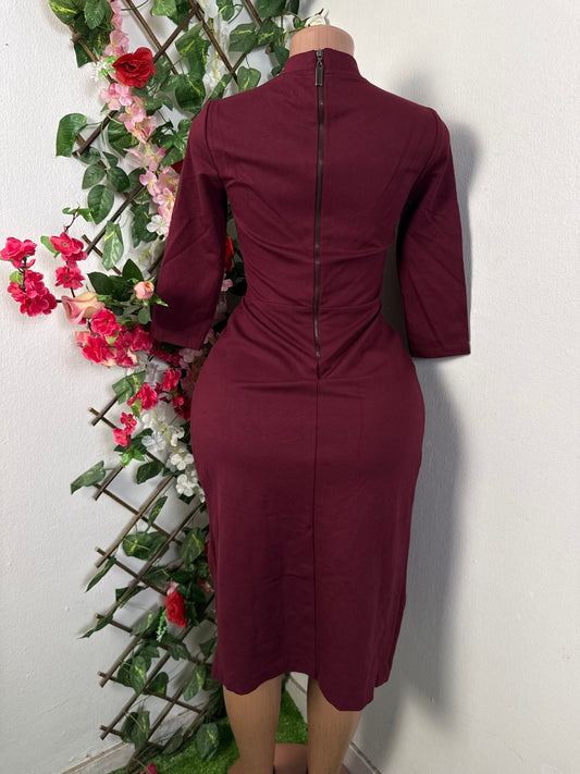 Robe moulante à pente asymétrique  - Perluna Store - kinshasa
