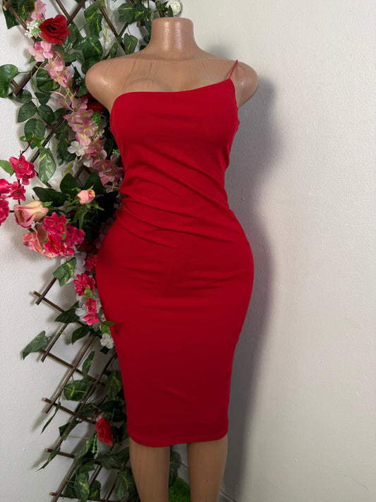 Robe moulante à une bretelle fine - Perluna Store - kinshasa